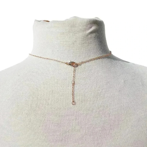 New Artisan Boho Brown Floral Embossed Leather Teardrop Pendant Gold Necklace - Picture 4 of 4